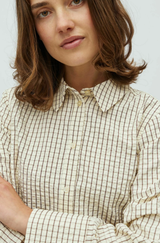 Phoebe Check Shirt in Cream