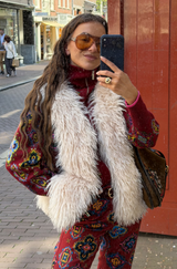 Tile Faux Fur Gilet