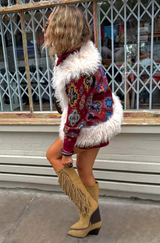 Tile Faux Fur Gilet