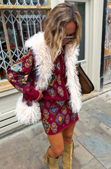 Tile Faux Fur Gilet