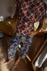Paisley Barrel Leg Denim