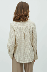 Phoebe Check Shirt in Cream