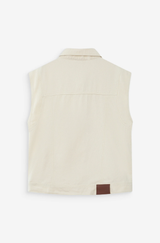 Vallonia Sleeveless  Creme Denim
