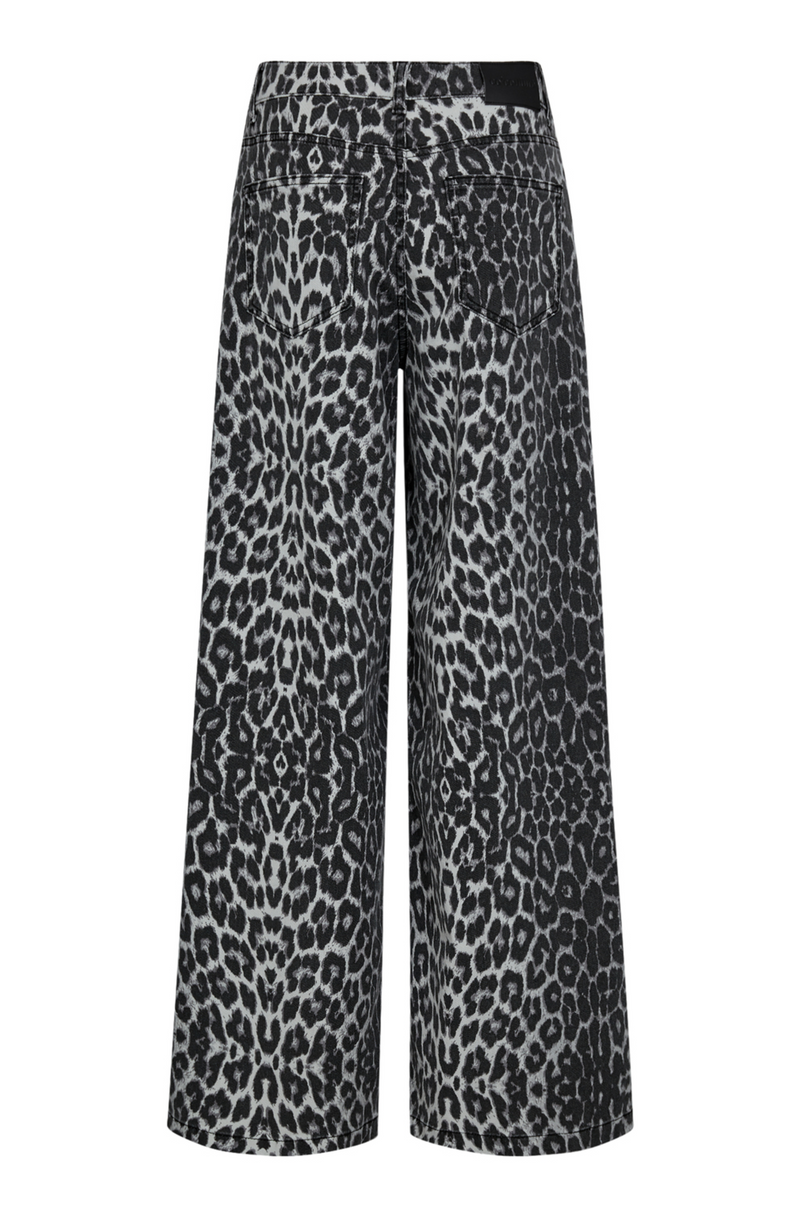 Leopard Jeans Grey