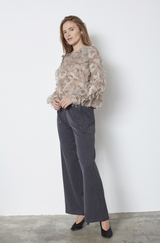 Syra Structure Blouse Walnut