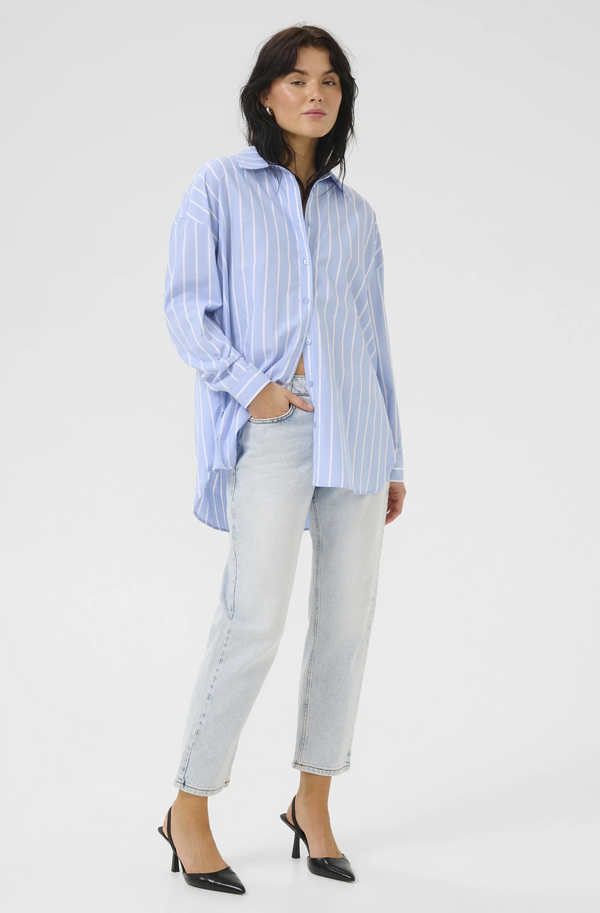 Kiona Striped Shirt Blue