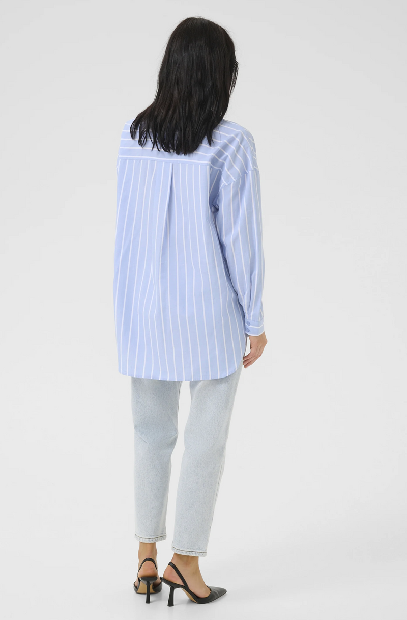 Kiona Striped Shirt Blue