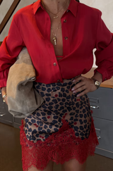 Maeva Skirt in Cherry Leopard