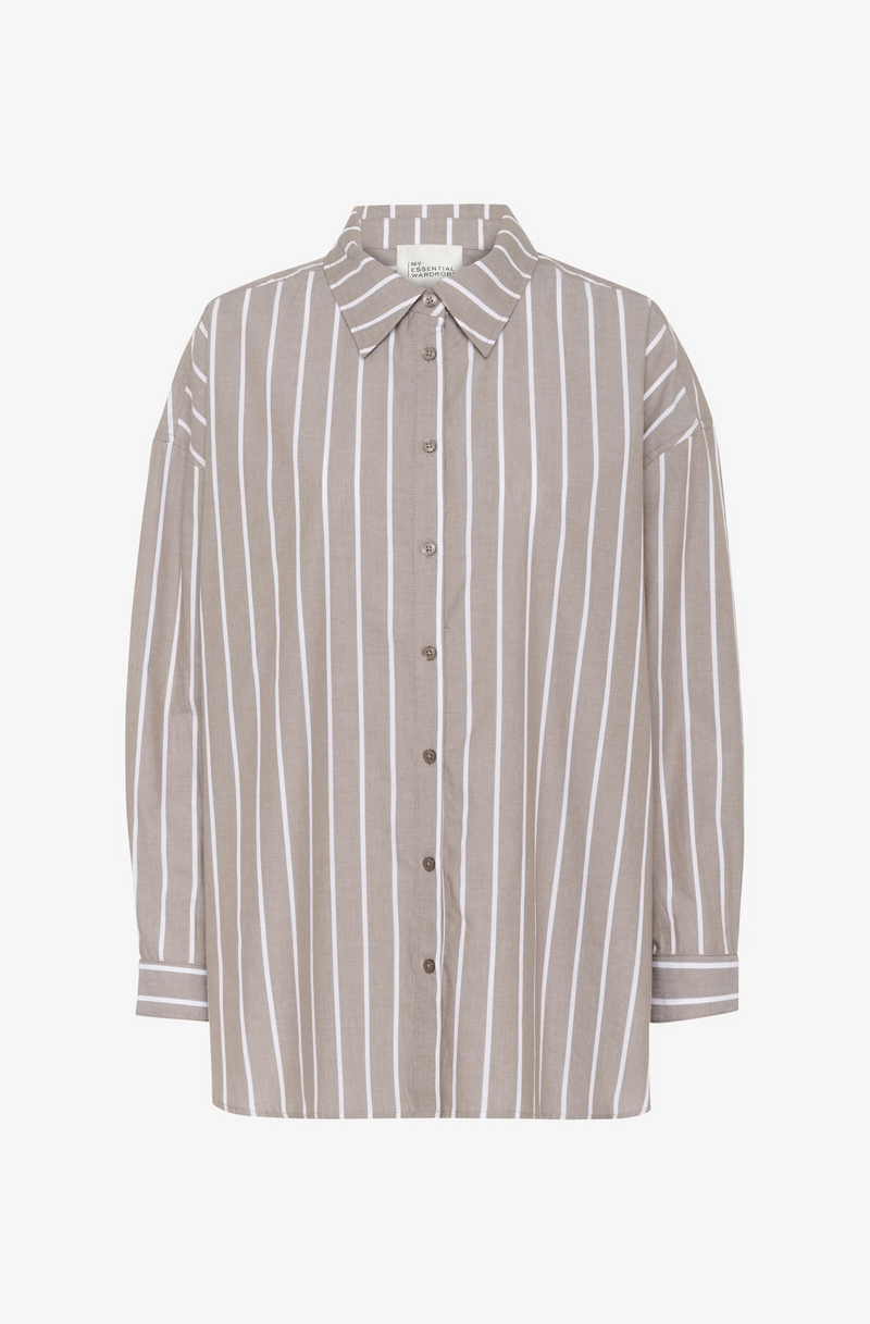 Kiona Striped Shirt Brown