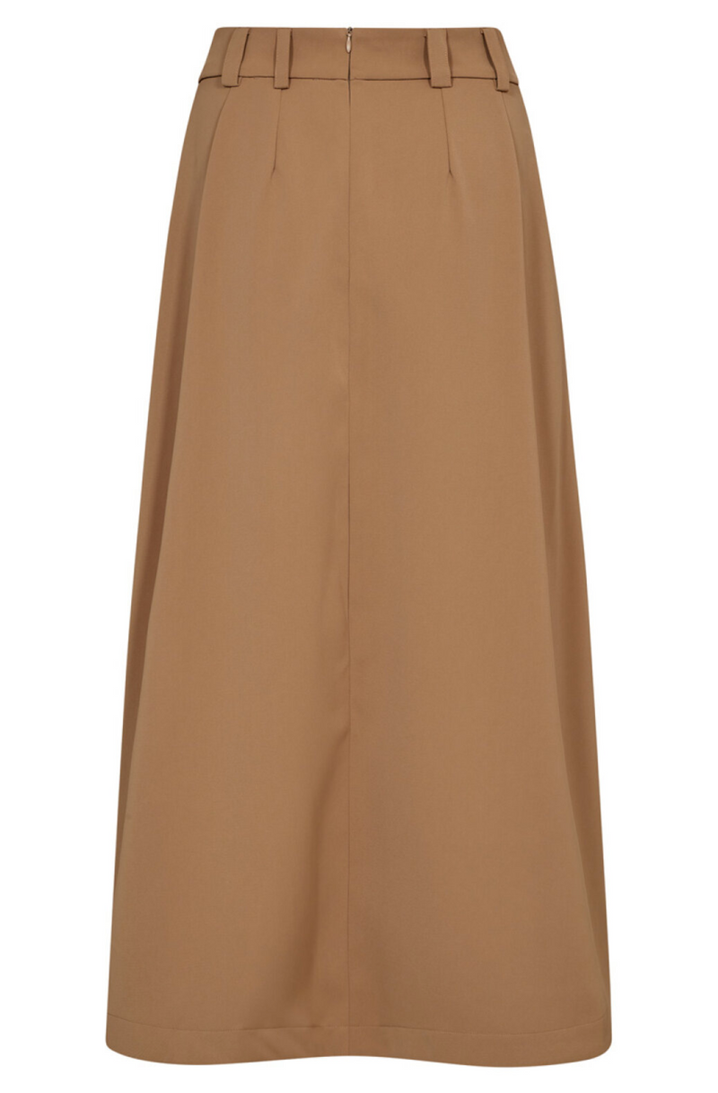 Anya Pleat Skirt Camel