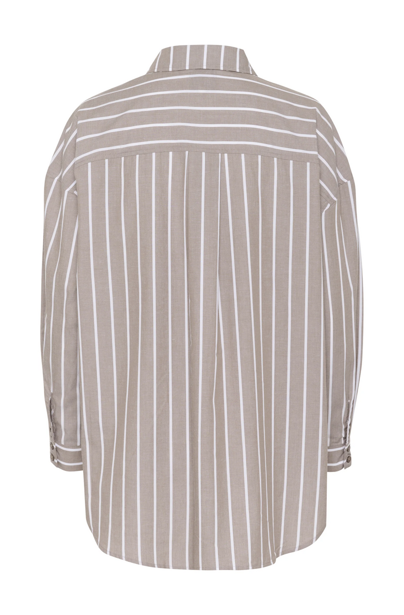 Kiona Striped Shirt Brown