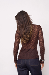 Barna O-Neck Blouse Brown