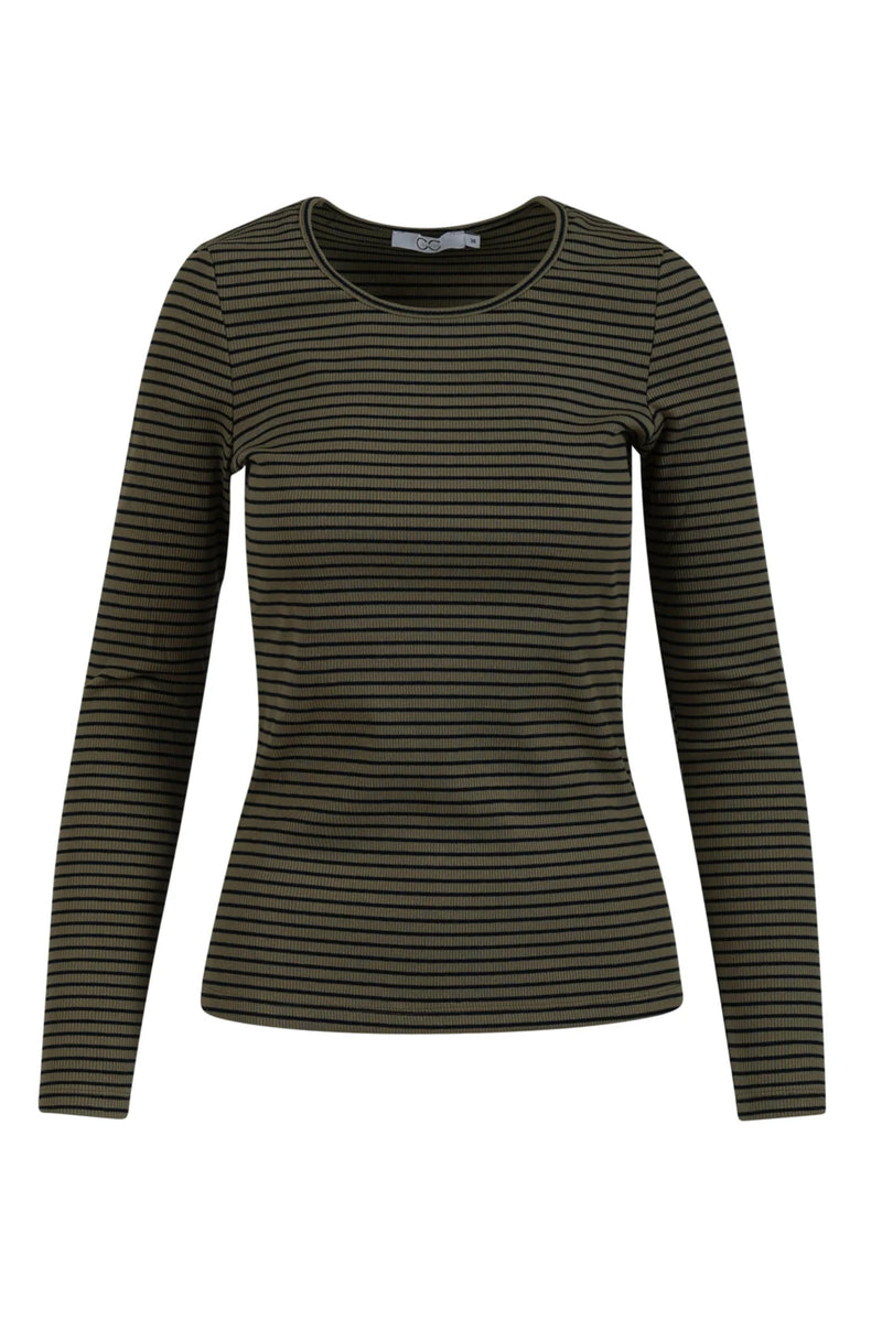 Karoline Rib Top Olive