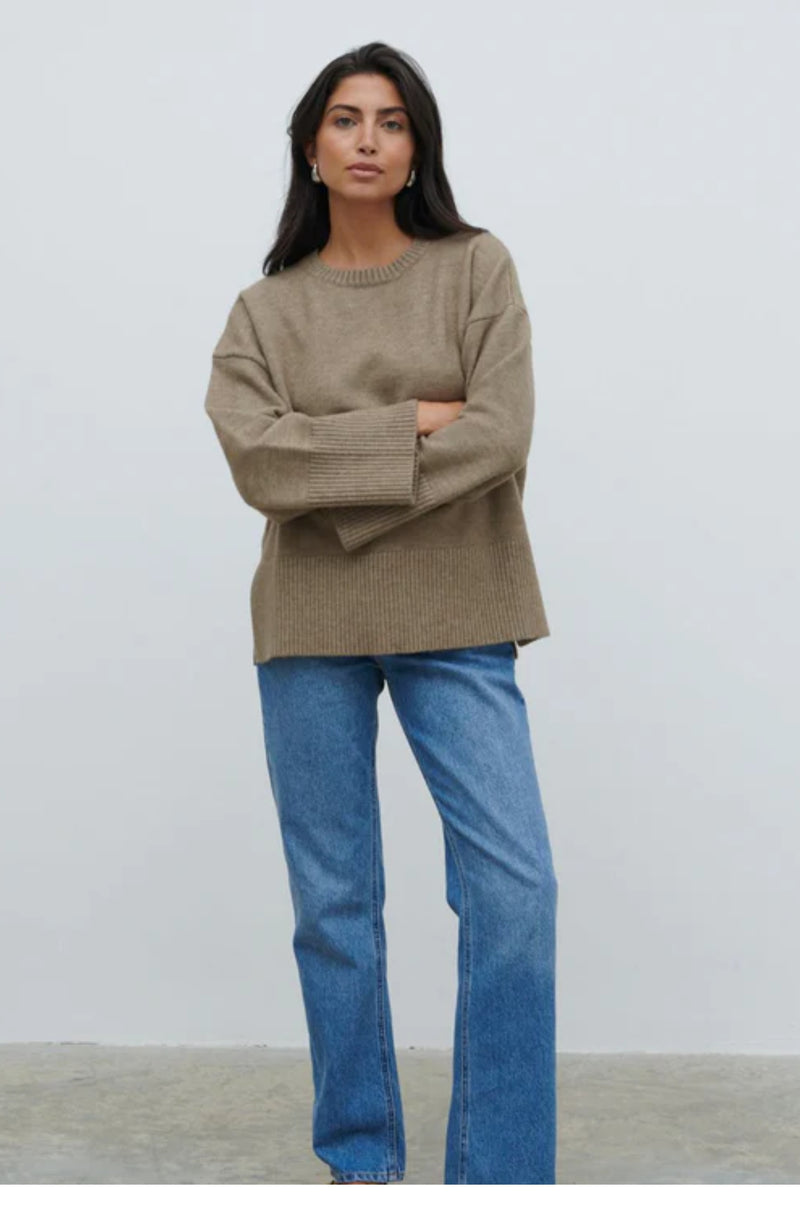 Finnity Slouchy Crew Neck Knit Jumper