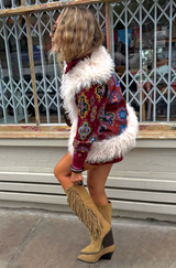 Tile Faux Fur Gilet