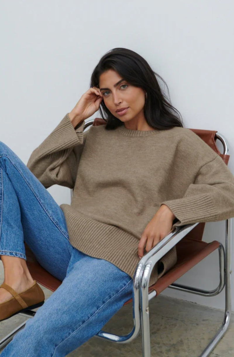 Finnity Slouchy Crew Neck Knit Jumper