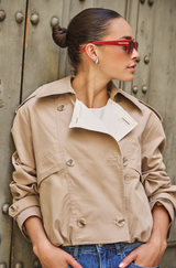 Frieda Cropped Trench