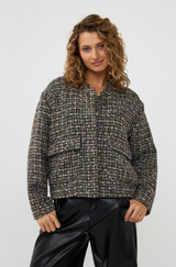 Lucia Tweed Bomber (Black)