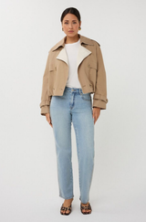 Frieda Cropped Trench