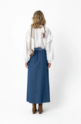 Ellis Denim Skirt Mid Blue