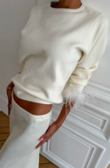 Flow Feather Knit Cream