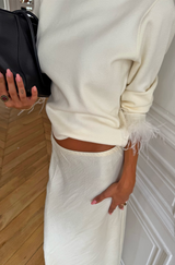 Flow Feather Knit Cream