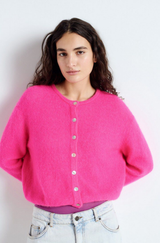 Vito Cardigan in Fluoro Pink