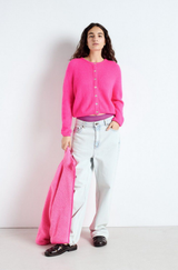 Vito Cardigan in Fluoro Pink