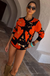 Black Poppy Cardigan