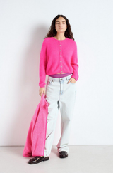 Vito Cardigan in Fluoro Pink