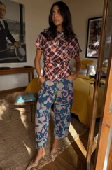 Paisley Barrel Leg Denim
