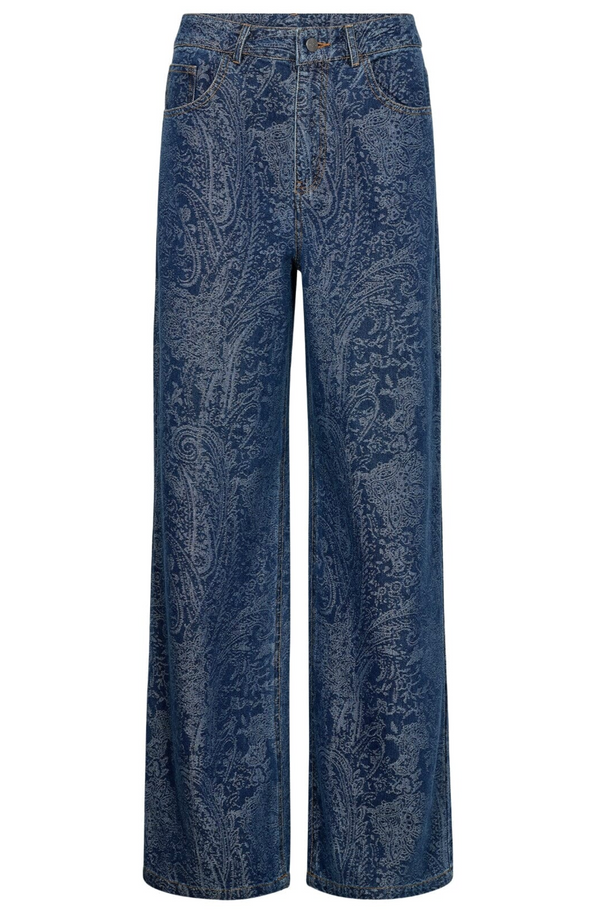 Dean cc denim wide pants