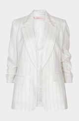 Indie Linen Strip Blazer