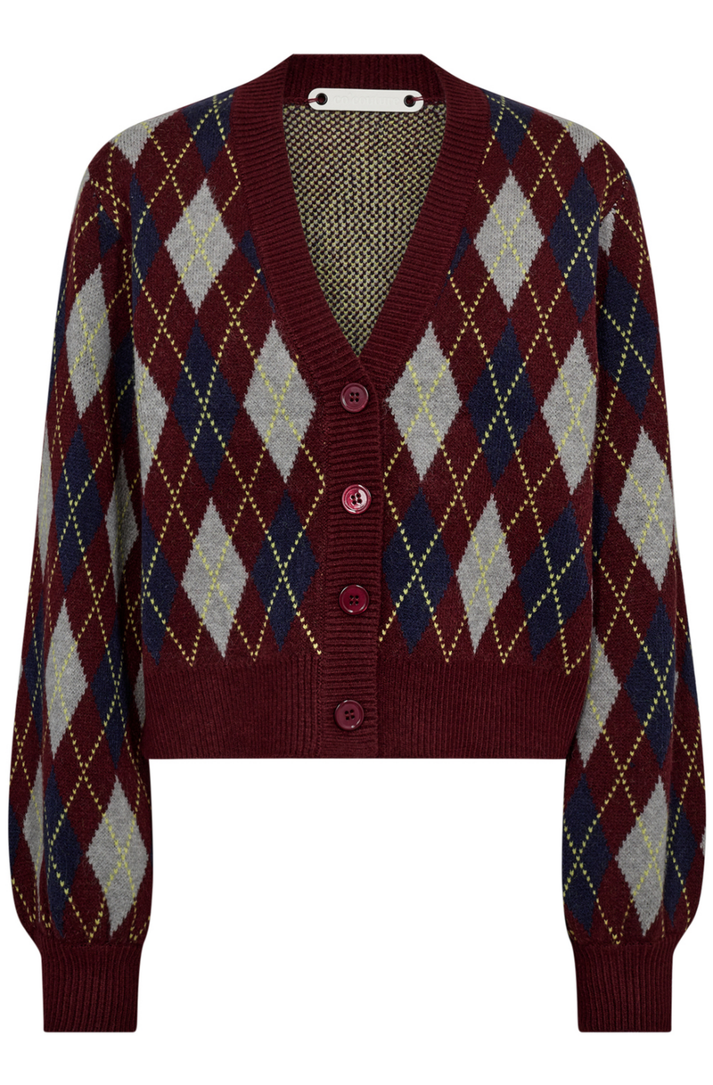 Row Check Cardigan