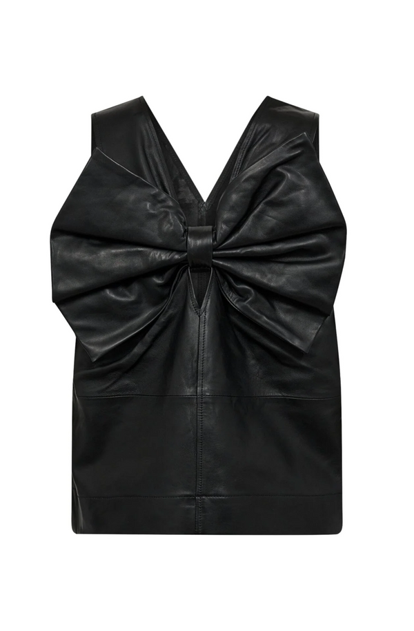 Phoebe leather bow top