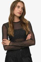 Markhild Black sheer top