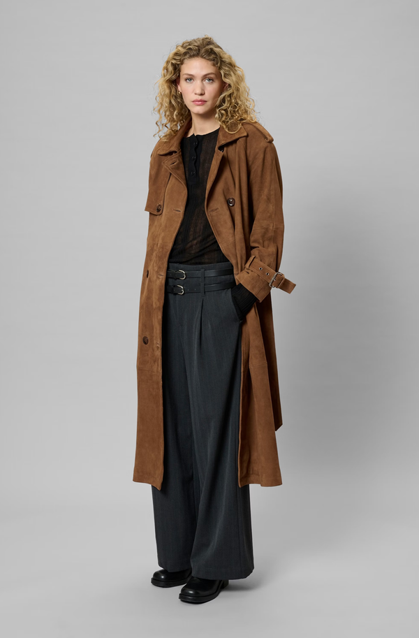 Tara Suede Trench