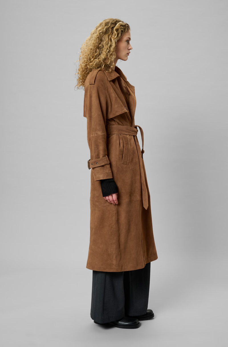 Tara Suede Trench