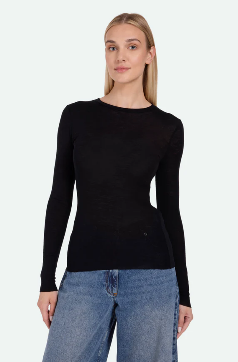 Natashas Sheer Jumper Black