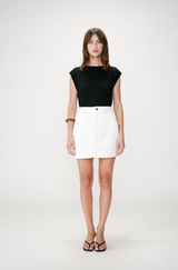 Whitney Creme Denim Skirt