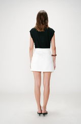 Whitney Creme Denim Skirt