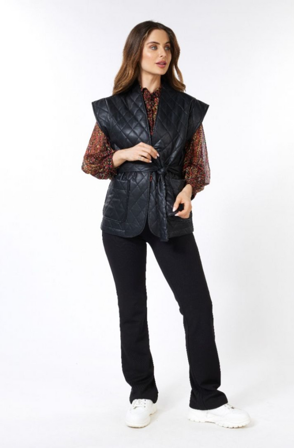 Tamm Faux Leather Gilet