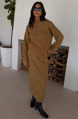 Evie Studded Knit Skirt