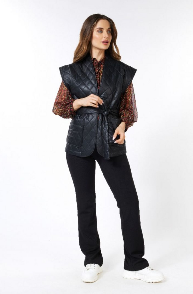 Tamm Faux Leather Gilet