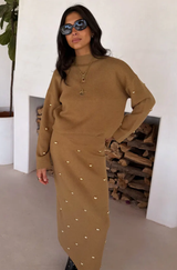Evie Studded Knit Skirt