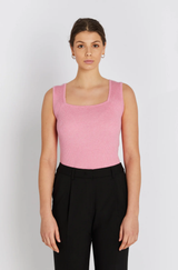 Noa Rib Top Pink