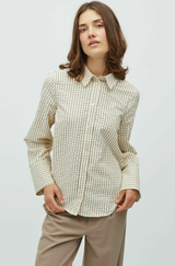 Phoebe Check Shirt in Cream
