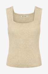 Noa Rib Top Beige
