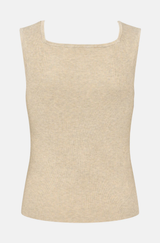 Noa Rib Top Beige
