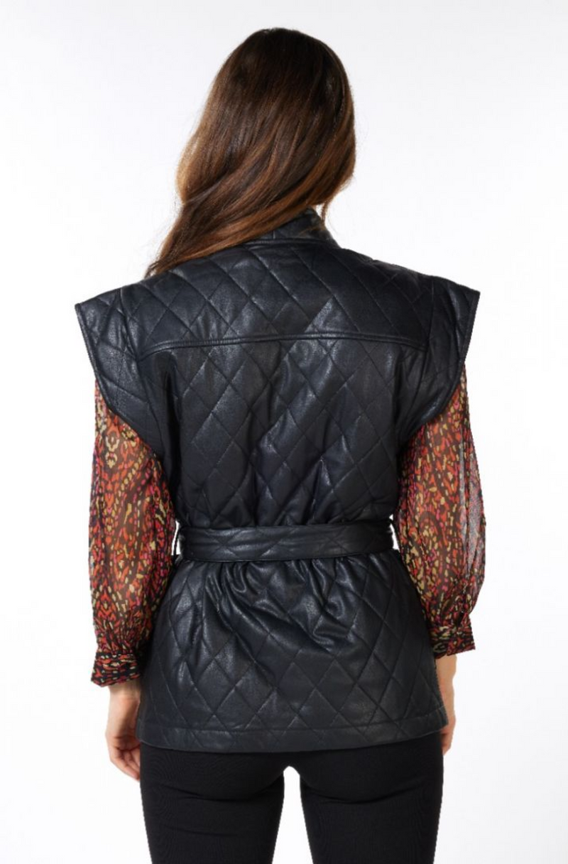 Tamm Faux Leather Gilet